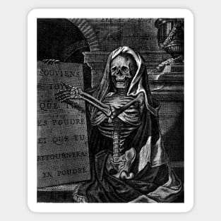 A skeleton as memento mori Sticker